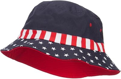 Mega Cap USA Flag Bucket Hat