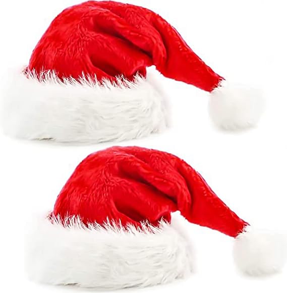 kockuu Fluffy Christmas Santa Hats Set for Adults Men Women