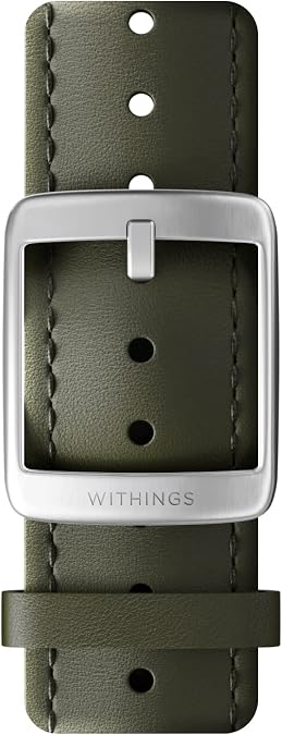 Withings - Premium Leather Wristband for ScanWatch, Steel HR, Steel HR Sport, Move ECG, Move and Steel