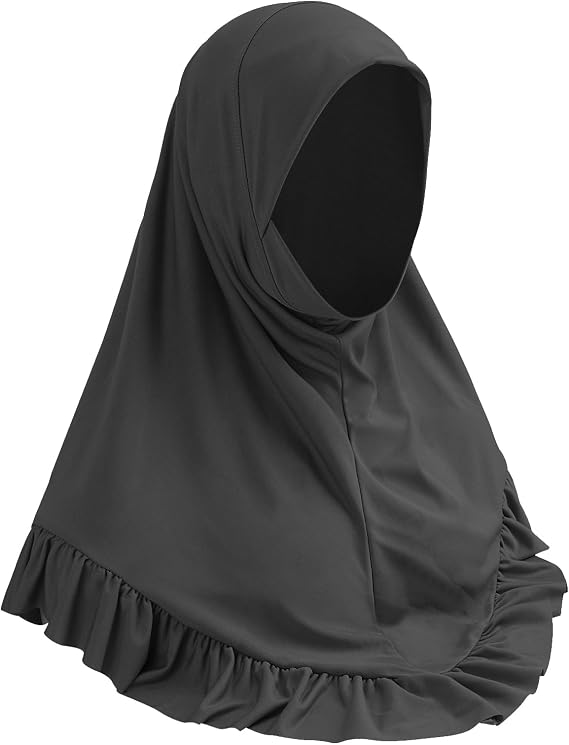 Women Muslim Hijab Scarf Floral Lace Head Wrap Turban Islamic Arab Ready to Wear Aiyah Amira Lightweight Shawl