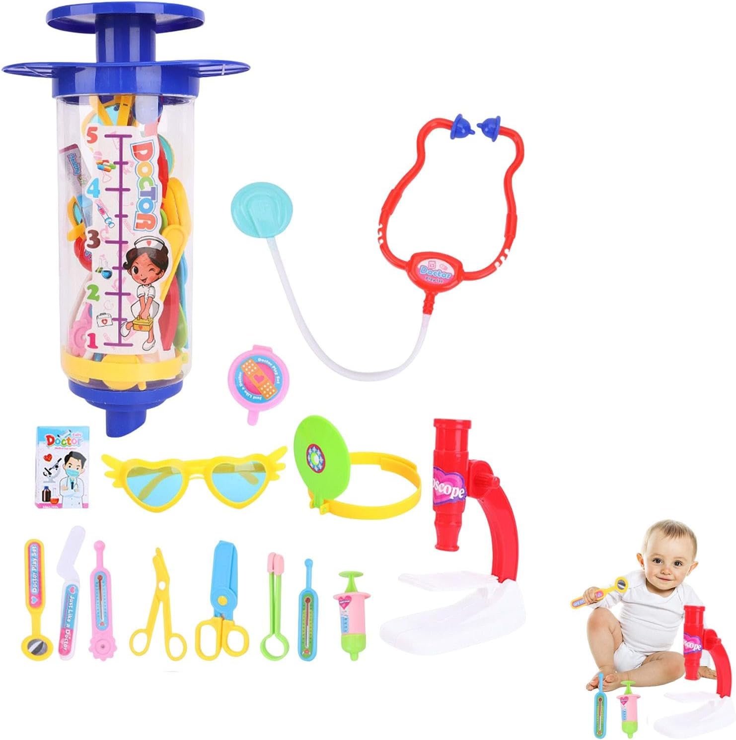 Play Doctor Set for Kids - Pretend Toy Doctor Kit Toy Stethoscope | Simulation Medical Device Educational Doctor Toy Kit for Kids Ages 3
