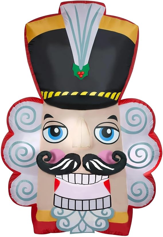 8' Gemmy Airblown Christmas Nutcracker Head