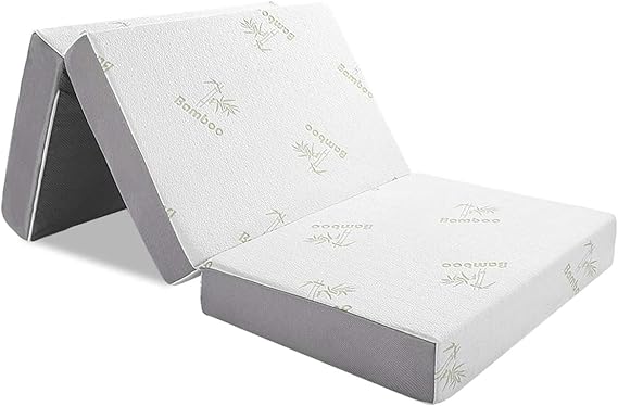 Inofia Folding Mattress Full Size Trifold Memory Foam Mattress 6 Inch