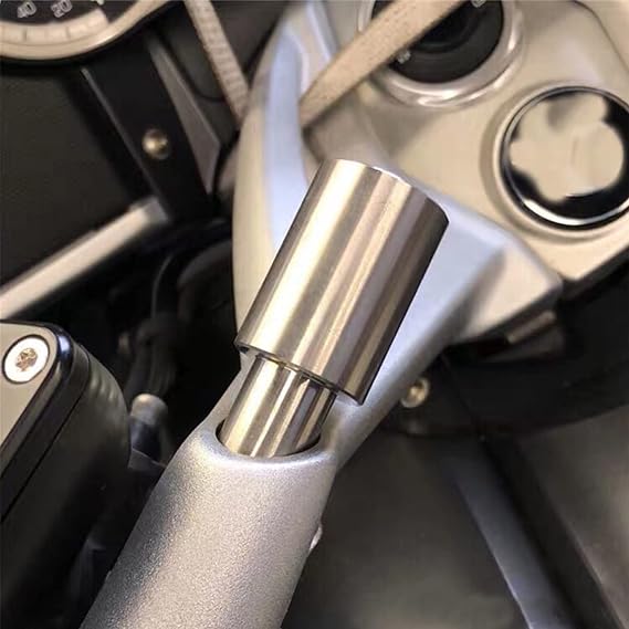 Handlebar Navigation Mount Phone Holder for K1600GT K1600B R1200RT R1250RT | Stainless Steel Extension Rod, Universal Handlebar GPS Mount, K1600GTL Navigation Device Holder, Bolt-on Install, Silver