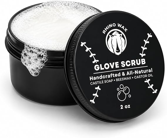 Rhino Wax Baseball Glove Scrub for Deep Cleaning, Dirt & Grime Removal