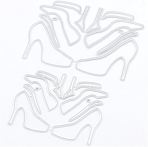 KSCRAFT Elegant Layering Highheel Shoes Metal Cutting Dies Stencils for DIY Scrapbooking/Photo Album Decorative Embossing DIY Paper Cards