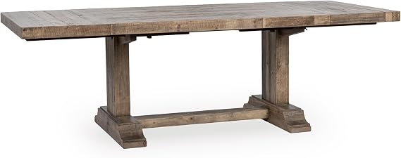 Kosas Home Reclaimed Pine Wood Extendable Dining Table in Aged Pine