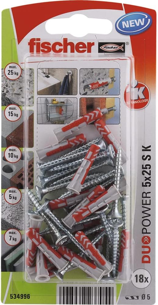 Fischer 534996 Blister Duopower 5 x 25 S K