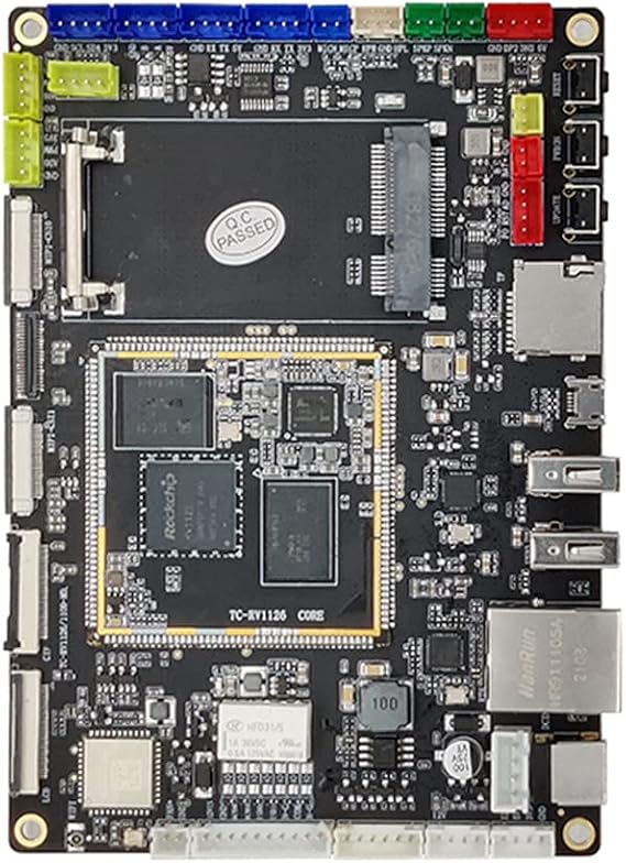 TC-RV1126 Rockchip RV1126 2.0Tops 1.5GHz ARM Cortex-A7 AI Single Board Computer Onboard 1GB RAM LPDDR4+8GM eMMC Bluetooth & WiFi for Smart Home Module Supports Linux Buildroot+QT OS