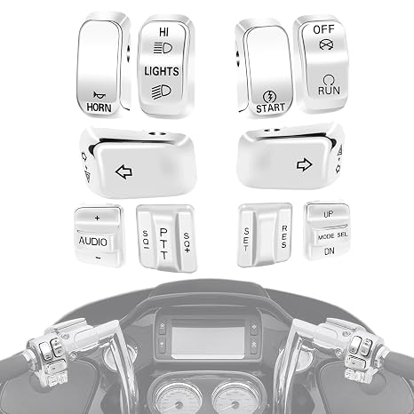 Chrome Hand Control Switches Caps