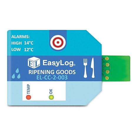 Lascar Electronics EL-CC-2-003 PK10 Single-Use Ripening Goods Temp/RH Cold Chain Logger, 10 Pack