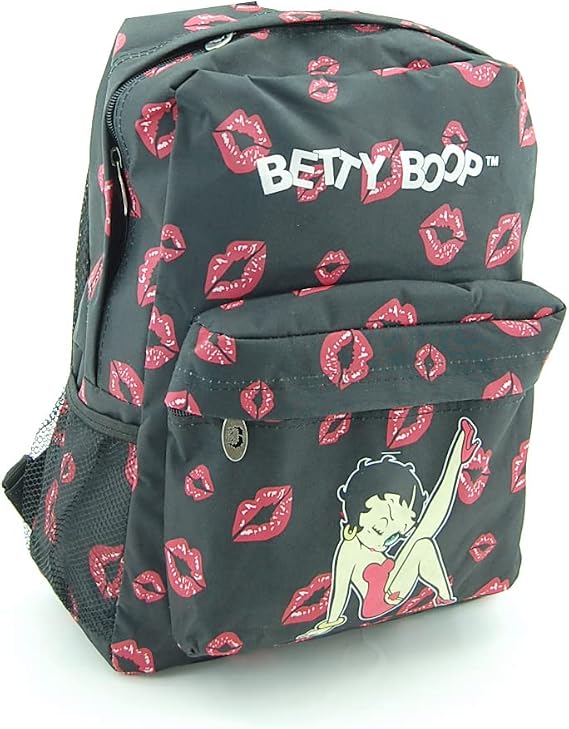 Betty Boop Microfiber 16" Height Backpack no key ring (Black)
