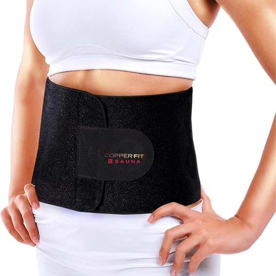 Copper Fit Infrared Sauna Belt Waist Trainer for Men & Women Increases Sweat, Supports Core & Adjustable Compression
