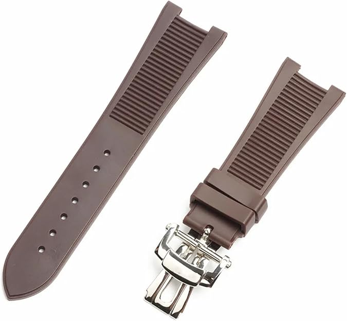 25mm Rubber Silicone Watch Strap Folding Buckle Watchbands For PATEK PHILIPPE Strap Nautilus Series Watchband