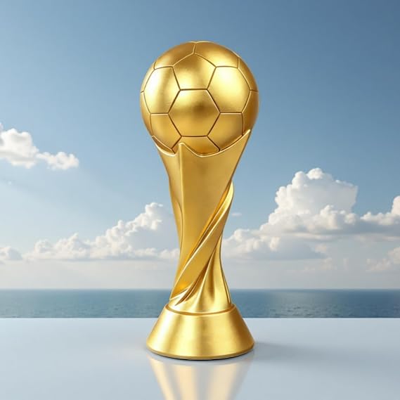 World Cup Trophy Replica Football Award Small Champion Soccer Trophy for Bedroom Office Desktop