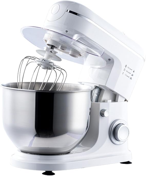 Electric Stand Mixer, Portable Food Mixer, 3-in-1 Kitchen Mixer for Daily Cooks, with 6 L Stainless Steel Bowl,Dough Hook, Beater, Whisk, for Dessert Shop, Western Restaurants