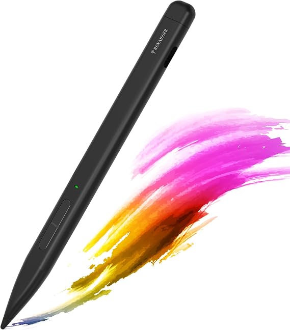 Slim Pen 2 for Copilot+ PC Surface Pro 11, Made in Taiwan, Compatible with Surface Pro 11/10/9/8 & Laptop Studio, Screen-Paper Dual-use Pen Tip, 4096 Pressure of Sensitivity, Bluetooth Shortcuts