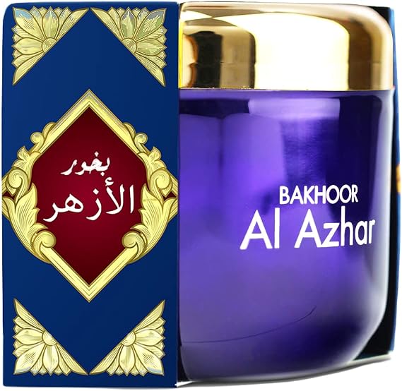 HAMIDI BAKHOOR AL AZHAR 70 GRAM Incense Fragrance For Home Use with Incense Burner or Mabkhara (Not Included) Natural Hand Dipped Beat Wood Scent