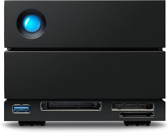 LaCie 2big Dock 48TB External RAID Hard Drive HDD - Dual Thunderbolt 4 ports and USB4 compatibility, for Mac and PC Desktop, 1 Month Adobe CC All Apps plan, Data Recovery (STLG48000400)