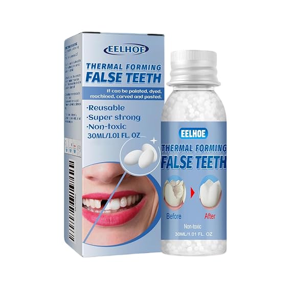 Dental Repair Denture Repair Beads,Dental Tools for Fixing Filling Missing Broken Tooth Moldable Fake Teeth