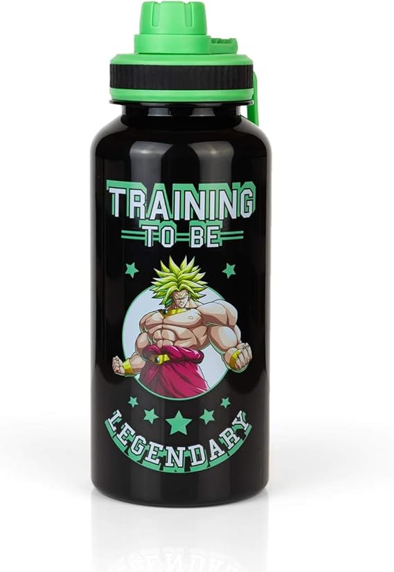 JUST FUNKY Dragon Ball Super Legendary Super Saiyan Broly Plastic Water Bottle | Official Dragon Ball Super Gym Training Water Bottle | Holds 32 Ounces