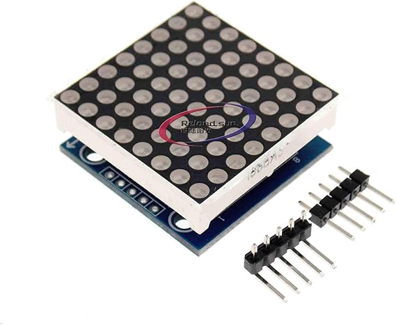MAX7219 8x8 Dot Matrix LED Display Module 5V MCU Control MAX7219 88 LED Dot Matrix DIY Kit (Blue)