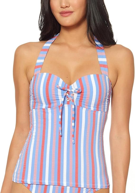 Jessica Simpson Women's Mix & Match Stripe Swimsuit Separates (Top & Bottom)
