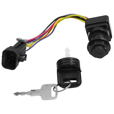 87-897716K01 Ignition Key Switch with Harness 3 Position Replacement for 8M0059686 897716 Fit for Mercury Marine Quicksilver Outboard Motor Boat Engine Key Switch