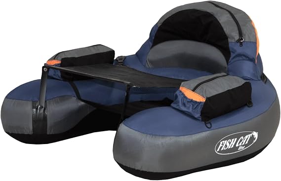 Fish Cat Rise Inflatable Fishing Float Tube - Navy