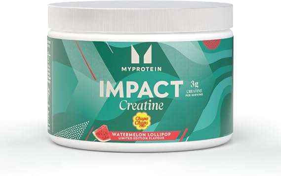 Myprotein Impact Creatine Monohydrate – Chupa Chups Watermelon Lollipop - 255g | Micronized Creatine Powder with 3g Per Serving – Pure Creatine Nutritional Supplement – Muscle & Performance Booster