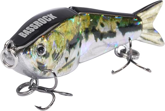 BASSROCK Top Water Tiny Swimbait Bass Fishing Lure Single Jointed Hard Bait 2.05 5/32oz