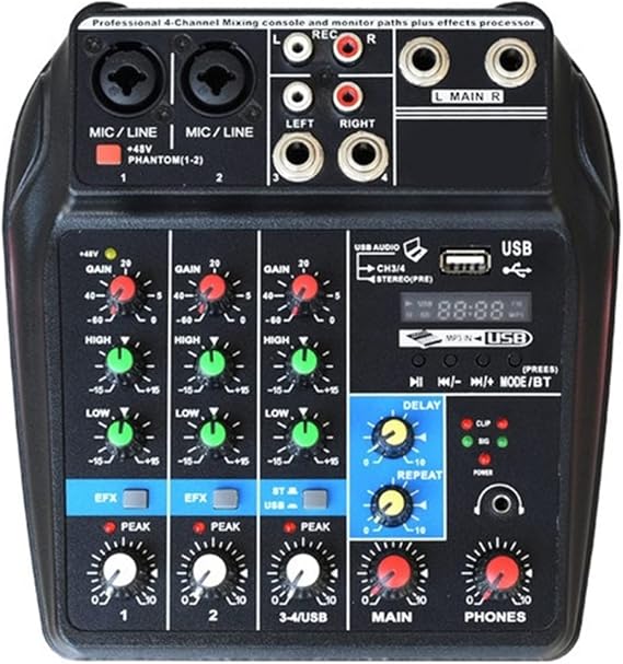 DJ Controller Professional Portable Mixer Sound Mixing Console Computer Input 48V Power Number Live Broadcast for DJ Light Perlite Moving A8