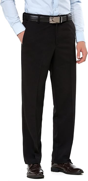 clothin Men's Expandable Waist Flat Front Golf Pants Classic Fit