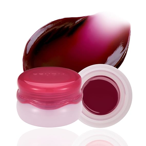 FRUDIA Glow Juicy Jam Lip Gloss & Blush (Coco Cherry) | 3-in-1 Korean Lip & Cheek & Eyes | Moisturizing, Non-Sticky Lip Gloss and Blush | Deep Plum Red (4.5g)