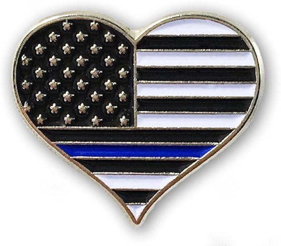 Thin Blue Line Heart - Individual