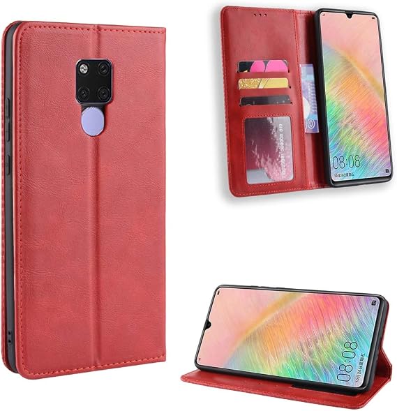 Case for Huawei Mate 20 X Case Cover,Case for Huawei Mate 20 X EVR-AL00 EVR-L29 / Mate 20 X 5G EVR-N29 EVR-AN00 Case PU Leather flip Cover Red