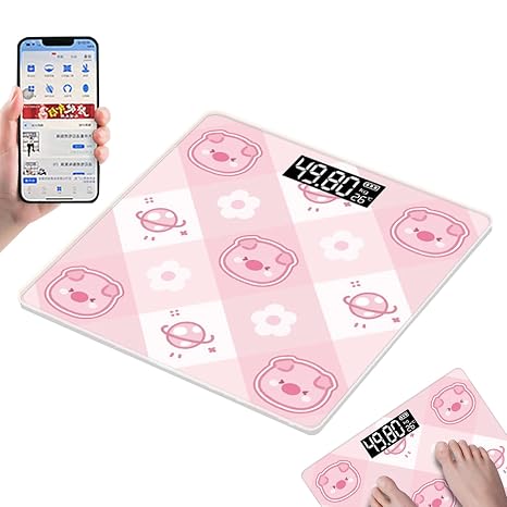 Body Fat Scale,Bathroom Smart Body Scan Scale - High Precision Digital Weighing Machine, Health Analyzer with Temperature Display for Muscle Mass Composition