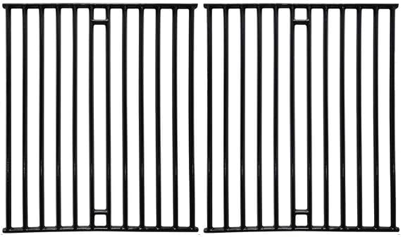 Porcelain Cast Iron Cooking Grid for Broil-King 945584, Broil-Mate 115554, 115557, Huntington, Sterling 1155-54, 1155-57 and Silver Chef Gas Grill Models, Set of 2