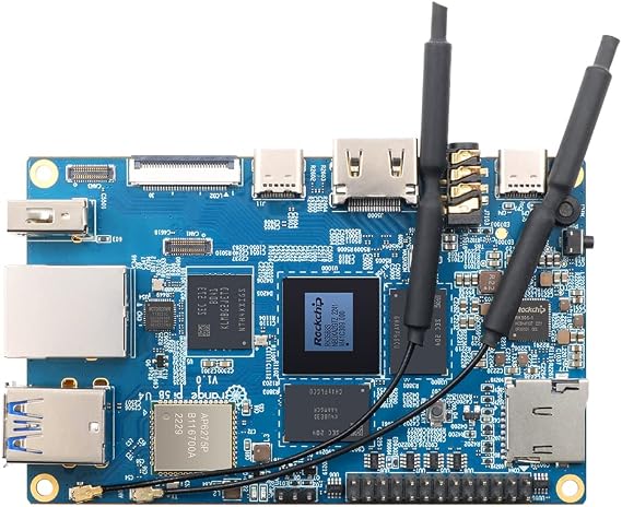 Orange Pi 5B 16GB Rockchip RK3588S with 256GB eMMC 8 Core 64 Bit Wi-Fi6, BT5.0 Single Board Computer, 2.4GHz Frequency Open Source Board Run Orange Pi OS,Android,Debian,Ubuntu (Pi 5B 16G256G)