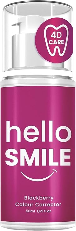 Hello Smile Anında Beyazlatıcı Diş Jeli, Böğürtlen Aromalı, Leke Karşıtı & Plak Önleyici, Günlük Ağız Bakımı, 50 ML