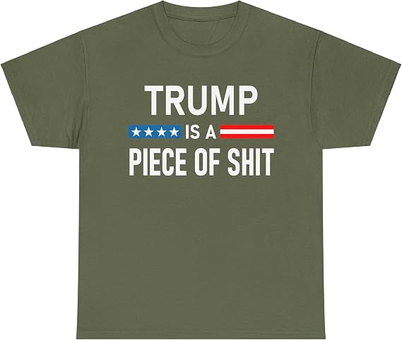 Donald Trump is a Piece of Shirt POS Funny Anti F.uck Trump Sucks Tee Tshirt