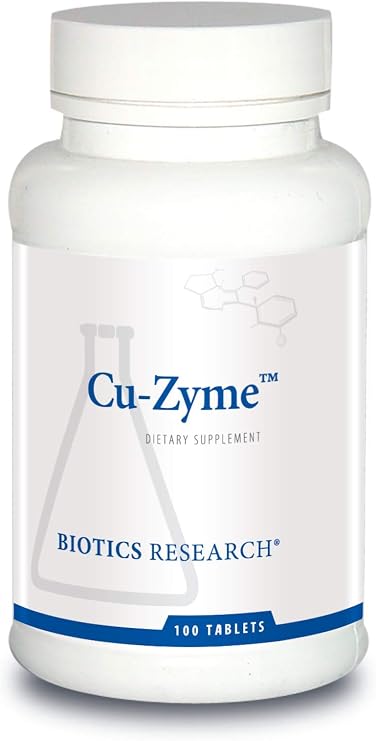 BIOTICS RESEARCH Cu-Zyme, Essential Mineral Supplement, 100 Tablets | Energy Metabolism, Iron Absorption, Healthy Bones, Immune Function