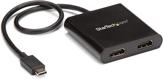 StarTech USB-C to Dual HDMI MST Hub, 4K 30Hz/1080p 60Hz, TB3/TB4/USB4