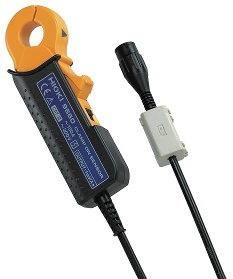 Hioki 9660 Clamp-On Sensor for Power Quality Analyzer, 100A AC Current