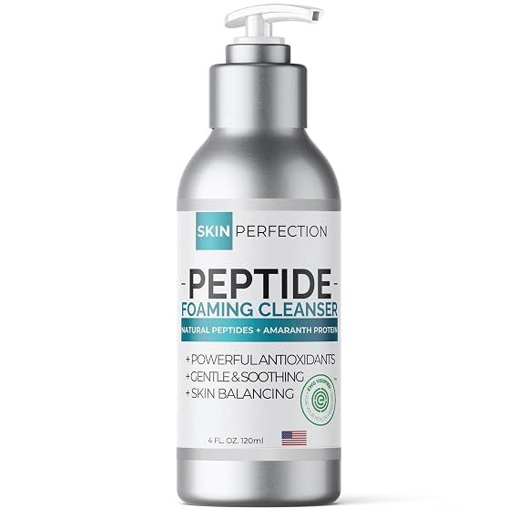 Foaming Facial Cleanser Peptide Face Wash, Gentle for All Skin Types 4 oz