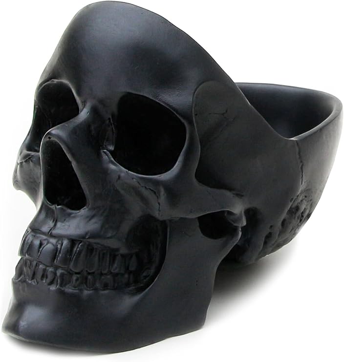 Suck UK Skull Key Bowl - Halloween Decor - Key Dish Organiser - Trinket Bowl For Keys - Gothic Jewellery Box - Skull Desk Accessories - Gothic Home Decor - Goth Gifts - Desk Tidy Organiser - Black
