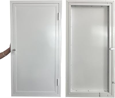 LXLZYXSF Wall Ceiling Metal Access Panel Attic Access Door, Concealed Plumbing Cables Access Doors with Keys, Inspection Hatch AluminumSquare Tube,13x20in-WXH