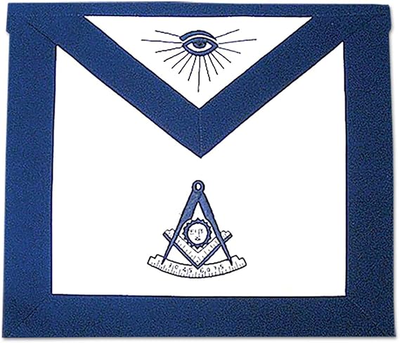 Past Master Masonic Apron - [Blue & White]