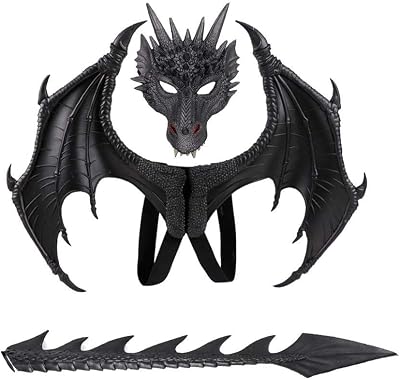 Forart Kids Fantasy Halloween Dinosaurio Dragon Costume Child Animal Mask Wing Tail Accessory for Halloween Party