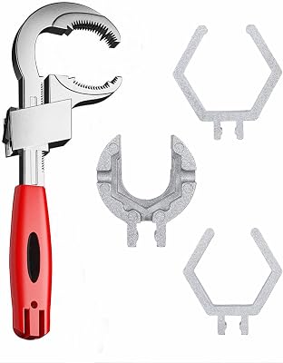 Universal Adjustable Double-ended Wrench 80mm Open-end Crescent Wrench Bathroom Wrenches for Disassembly Assembly of Sanitary Ware, Plumbing Repair, Furniture Fitting Installation